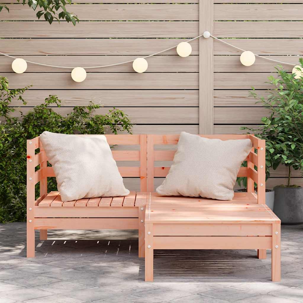 vidaXL Garden Sofa 2-Seater with Footstool Solid Wood Douglas
