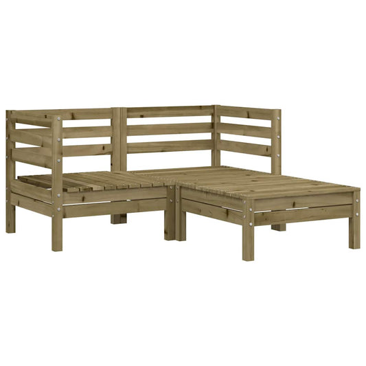 vidaXL Garden Sofa | Natural Wood | Solid Pine Wood | Medium |  Modular