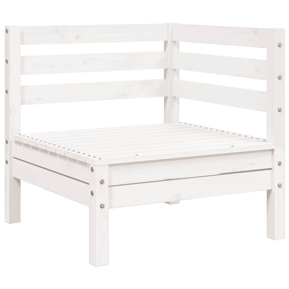 vidaXL Garden Sofa | White | Solid pine wood | 3-seater | Modular | Garden Sofa