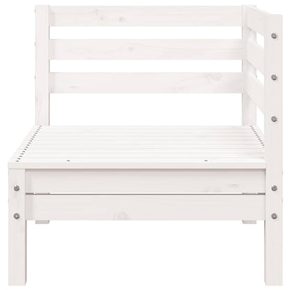 vidaXL Garden Sofa | White | Solid pine wood | 3-seater | Modular | Garden Sofa