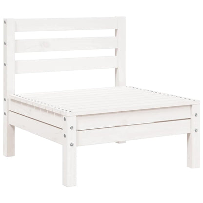 vidaXL Garden Sofa | White | Solid pine wood | 3-seater | Modular | Garden Sofa