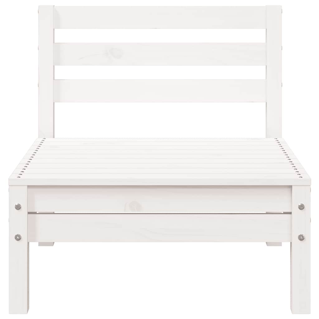 vidaXL Garden Sofa | White | Solid pine wood | 3-seater | Modular | Garden Sofa