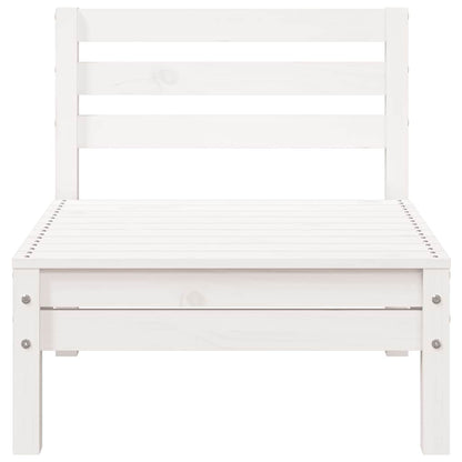 vidaXL Garden Sofa | White | Solid pine wood | 3-seater | Modular | Garden Sofa