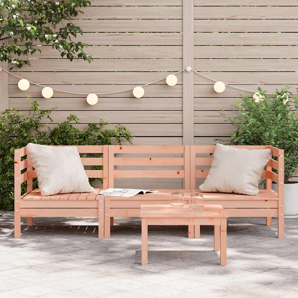 vidaXL Garden Sofa | Douglas natural wood | Solid Douglas Wood | 3-Seater