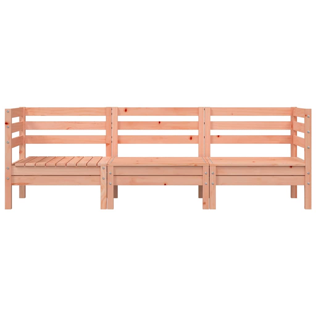 vidaXL Garden Sofa | Douglas natural wood | Solid Douglas Wood | 3-Seater