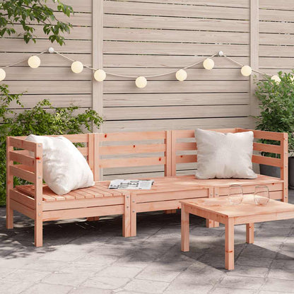 vidaXL Garden Sofa | Douglas natural wood | Solid Douglas Wood | 3-Seater