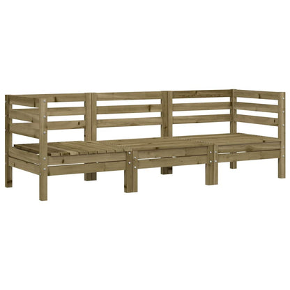 vidaXL Garden Sofa | Natural Wood | Vacuum pressure impregnated pinewood