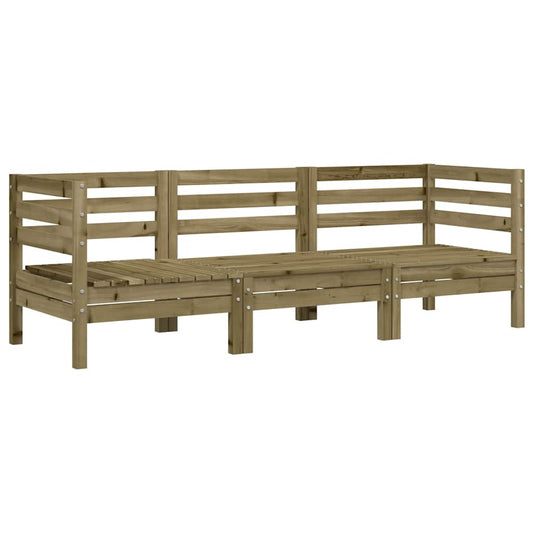 vidaXL Garden Sofa | Natural Wood | Vacuum pressure impregnated pinewood