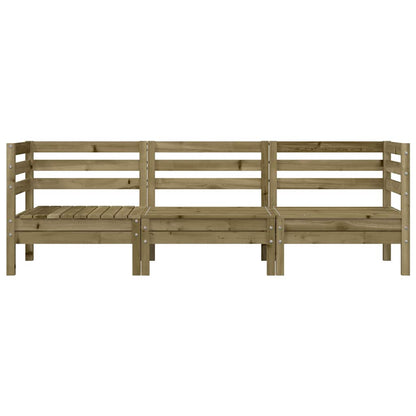 vidaXL Garden Sofa | Natural Wood | Vacuum pressure impregnated pinewood