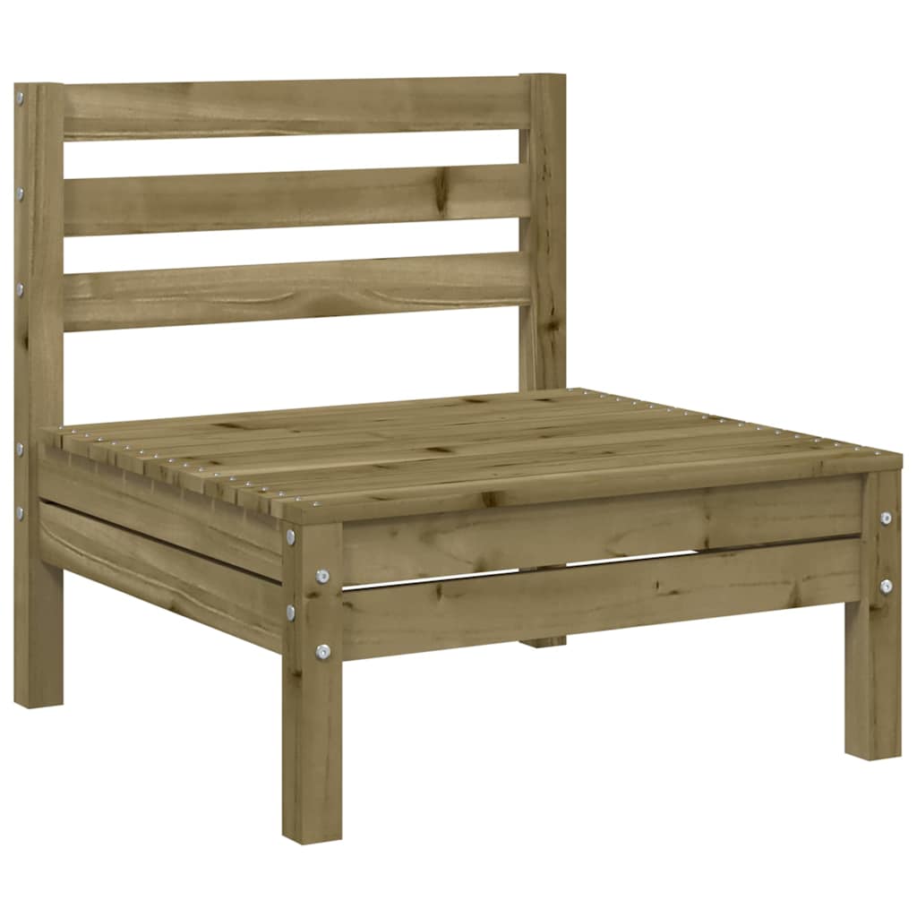 vidaXL Garden Sofa | Natural Wood | Vacuum pressure impregnated pinewood