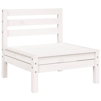 vidaXL Garden Sofa | White | Solid pine wood | 3-seater | Modular | Garden Sofa