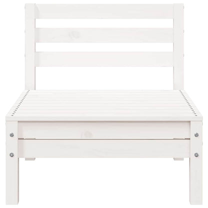 vidaXL Garden Sofa | White | Solid pine wood | 3-seater | Modular | Garden Sofa