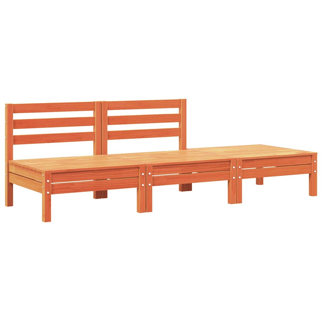 vidaXL Garden Sofa | Wax brown | Solid pine wood | Large | Modular | Garden Sofa