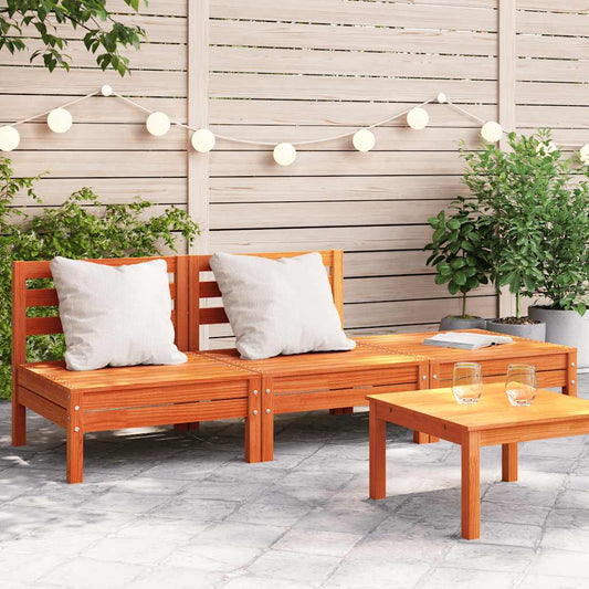 vidaXL Garden Sofa | Wax brown | Solid pine wood | Large | Modular | Garden Sofa