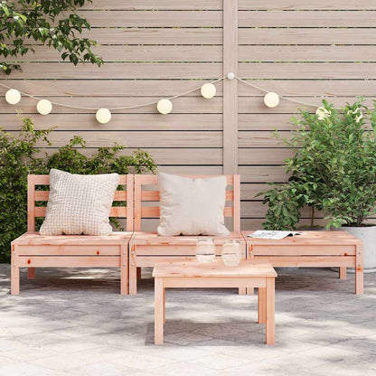 vidaXL Garden Sofa | Natural Wood | Solid Douglas Fir wood | 3-seater | Modular