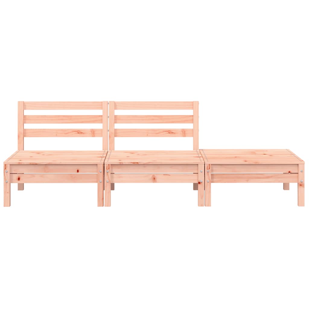vidaXL Garden Sofa | Natural Wood | Solid Douglas Fir wood | 3-seater | Modular