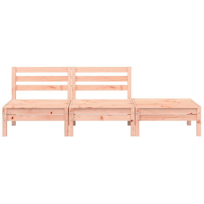 vidaXL Garden Sofa | Natural Wood | Solid Douglas Fir wood | 3-seater | Modular