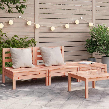 vidaXL Garden Sofa | Natural Wood | Solid Douglas Fir wood | 3-seater | Modular