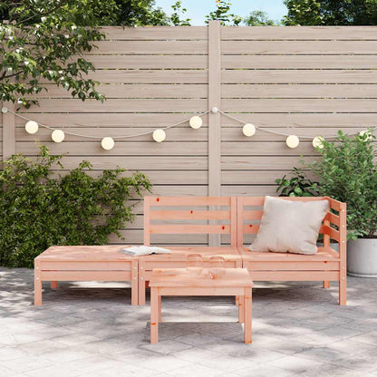 vidaXL Garden Sofa | Natural Wood | Solid Douglas Fir Wood | 3-Seater | Modular