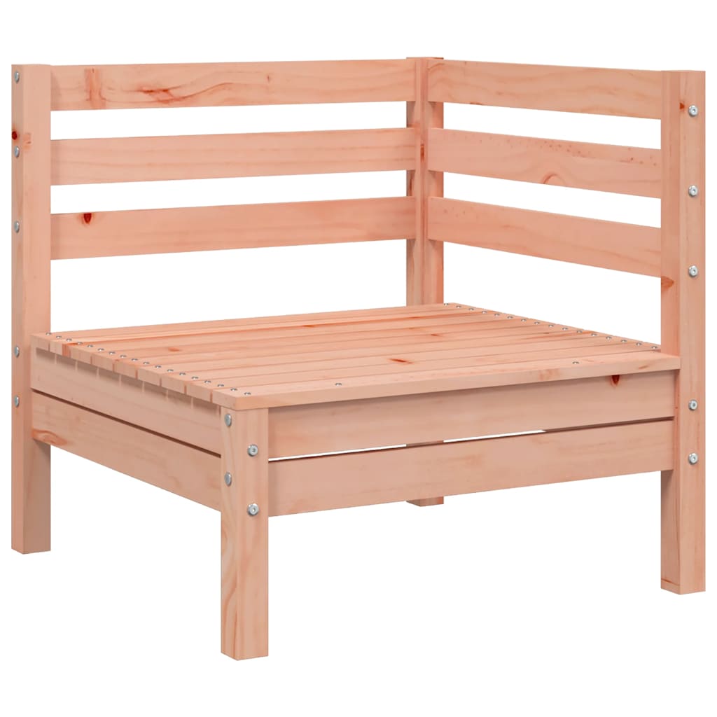 vidaXL Garden Sofa | Natural Wood | Solid Douglas Fir Wood | 3-Seater | Modular