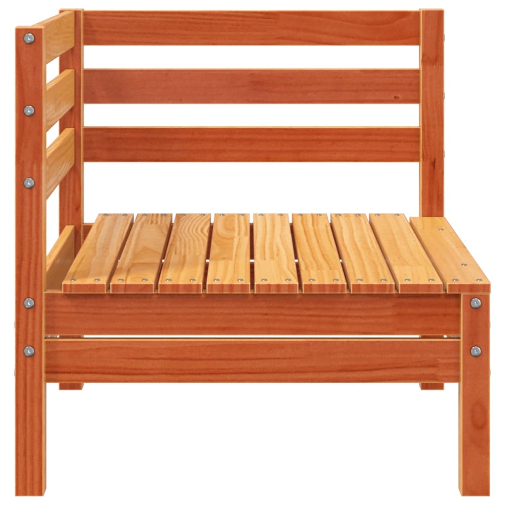 vidaXL Garden Sofa 4-Seater Wax Brown Solid Wood Pine
