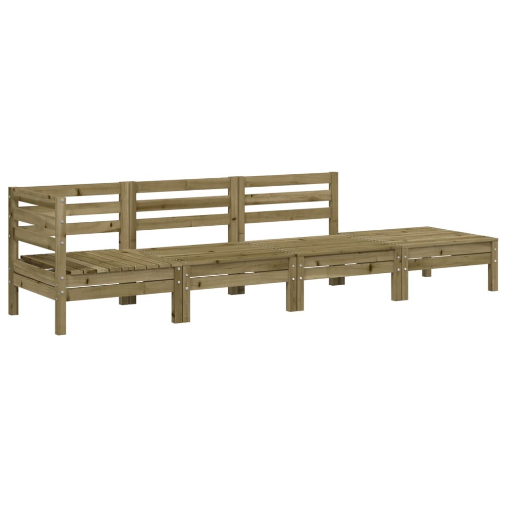 vidaXL Garden Sofa 4-Seater Impregnated Wood Pine