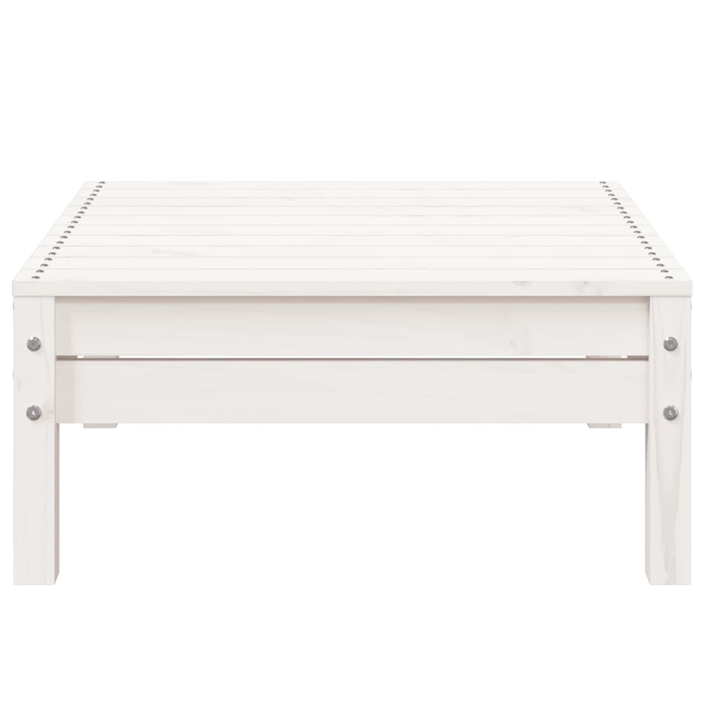 vidaXL Garden Sofa 3-Seater with Footstool White Solid Wood Pine