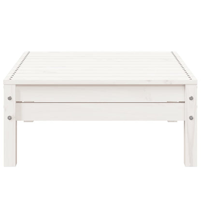 vidaXL Garden Sofa 3-Seater with Footstool White Solid Wood Pine