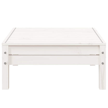 vidaXL Garden Sofa 3-Seater with Footstool White Solid Wood Pine