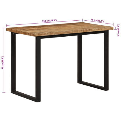 vidaXL Dining Table 110x55x75 cm Solid Wood Mango