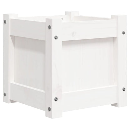 vidaXL Garden Planter White 31x31x31 cm Solid Wood Pine