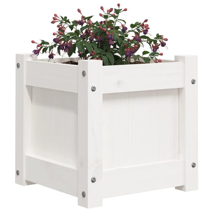 vidaXL Garden Planter White 31x31x31 cm Solid Wood Pine