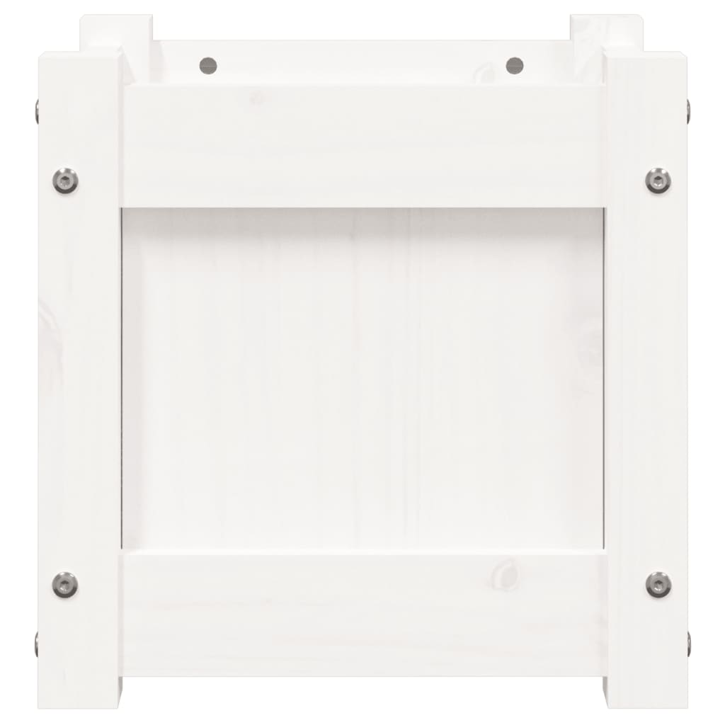 vidaXL Garden Planter White 31x31x31 cm Solid Wood Pine
