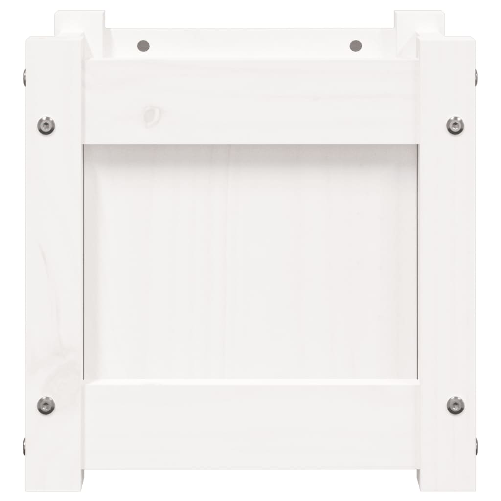 vidaXL Garden Planter White 31x31x31 cm Solid Wood Pine