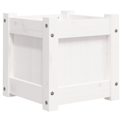 vidaXL Garden Planter White 31x31x31 cm Solid Wood Pine