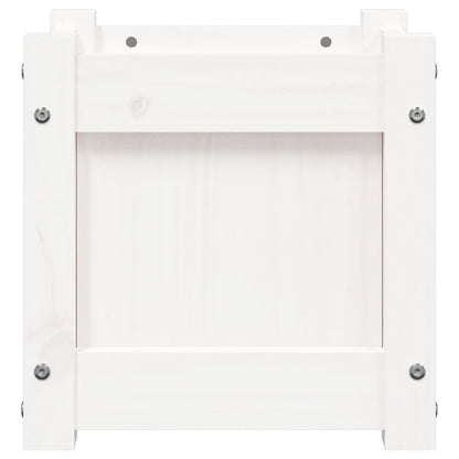 vidaXL Garden Planters 2 pcs White Solid Wood Pine