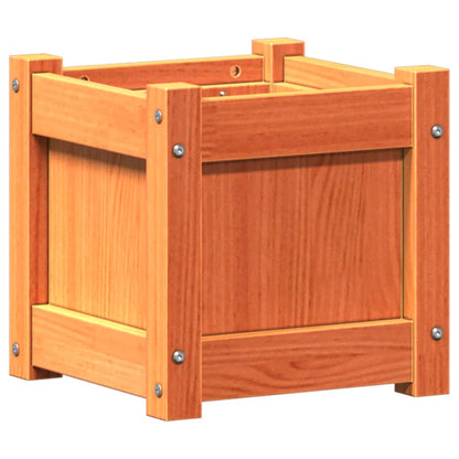 vidaXL Garden Planters 2 pcs Wax Brown Solid Wood Pine