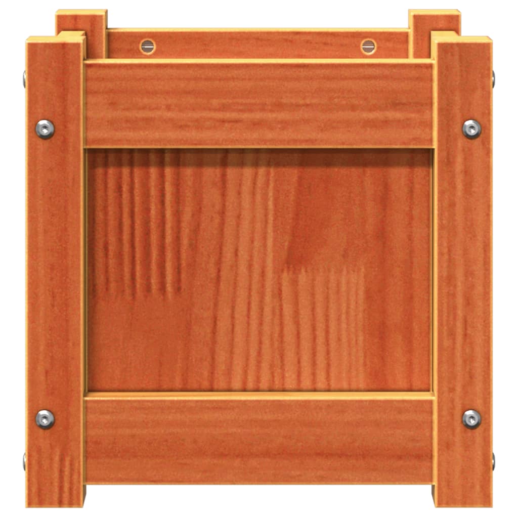 vidaXL Garden Planters 2 pcs Wax Brown Solid Wood Pine
