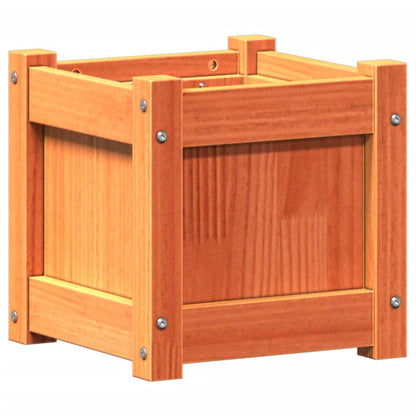 vidaXL Garden Planters 2 pcs Wax Brown Solid Wood Pine
