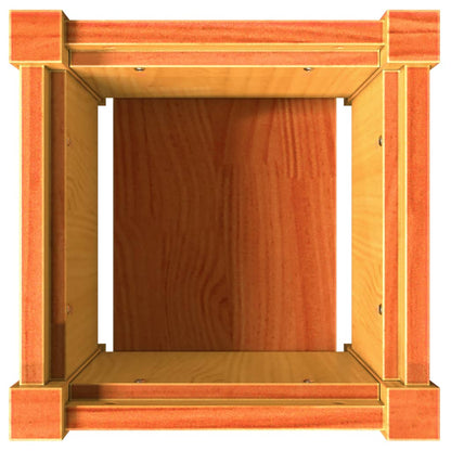 vidaXL Garden Planters 2 pcs Wax Brown Solid Wood Pine