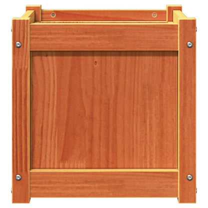 vidaXL Garden Planters 2 pcs Wax Brown Solid Wood Pine
