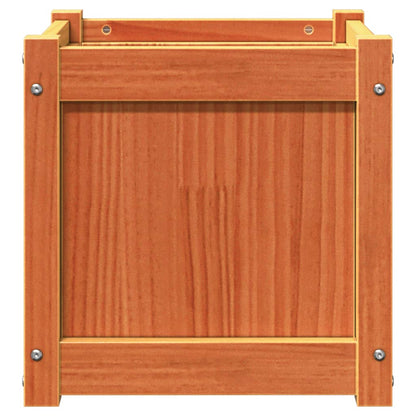 vidaXL Garden Planters 2 pcs Wax Brown Solid Wood Pine
