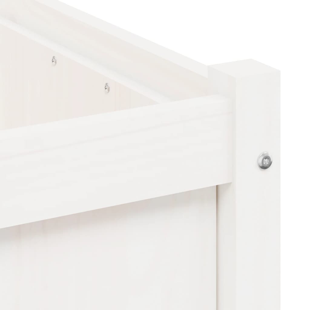 vidaXL Garden Planter White 50x50x50 cm Solid Wood Pine
