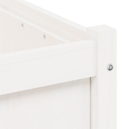 vidaXL Garden Planters 2 pcs White Solid Wood Pine