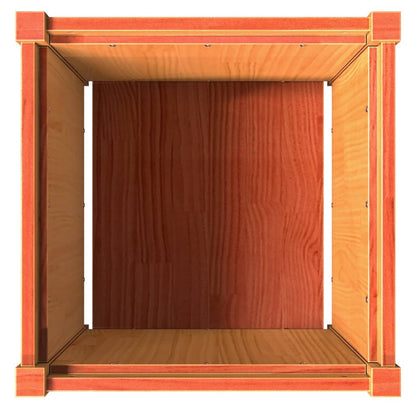 vidaXL Garden Planter Wax Brown 50x50x50 cm Solid Wood Pine