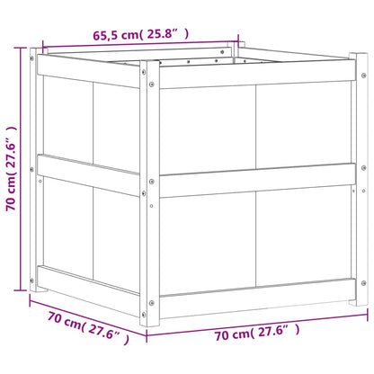 vidaXL Garden Planter 70x70x70 cm Solid Wood Douglas