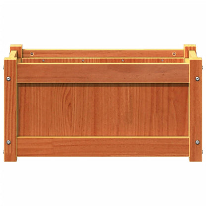 vidaXL Garden Planter Wax Brown 60x31x31 cm Solid Wood Pine