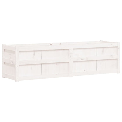 vidaXL Garden Planter White 180x50x50 cm Solid Wood Pine