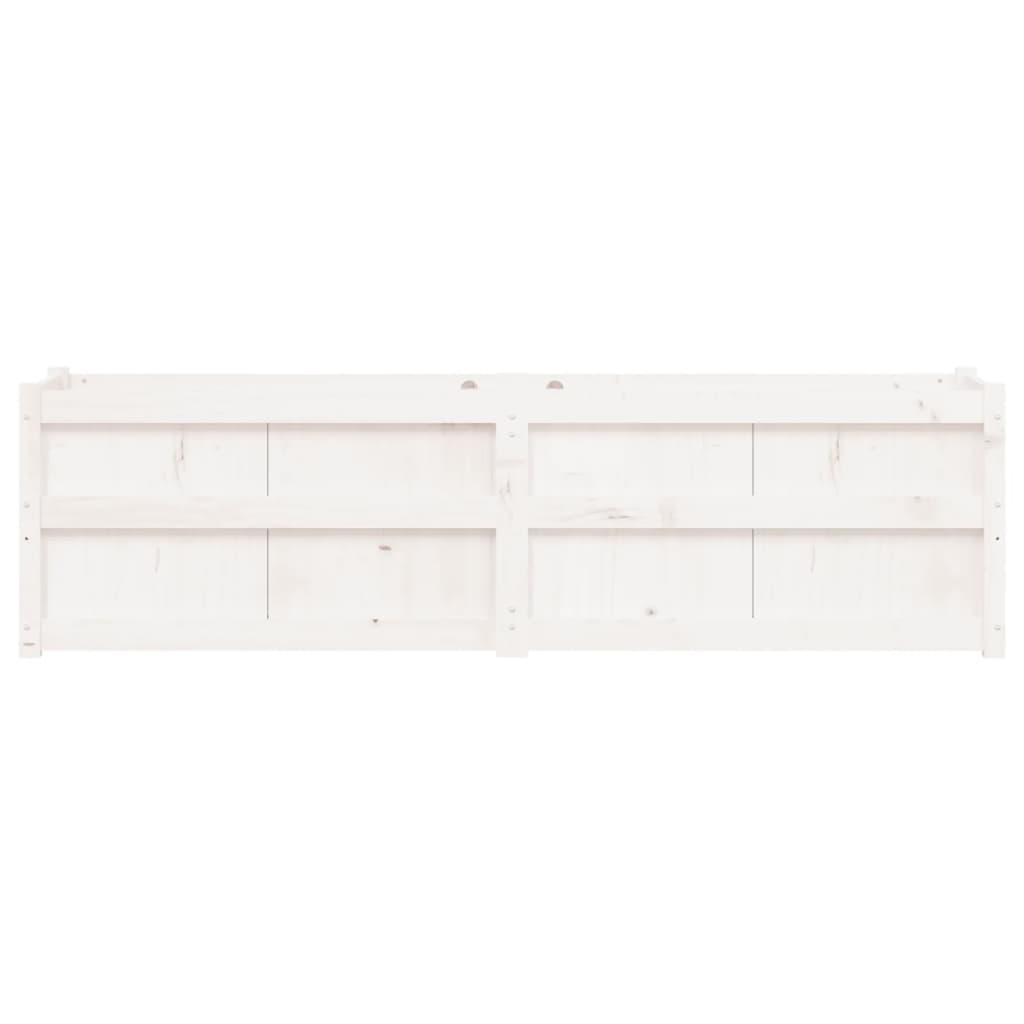 vidaXL Garden Planter White 180x50x50 cm Solid Wood Pine