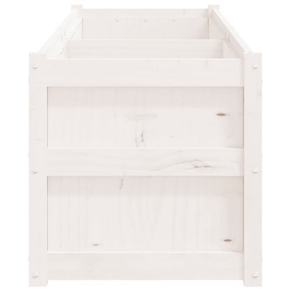 vidaXL Garden Planter White 180x50x50 cm Solid Wood Pine